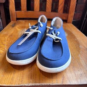 JSport womens Wendon slip on lightweight casual canvas boat shoes loafers blue 9